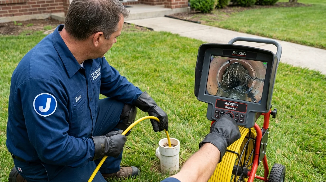 Sewer camera inspection being performed by Johns Plumbing LLC in Chewelah
