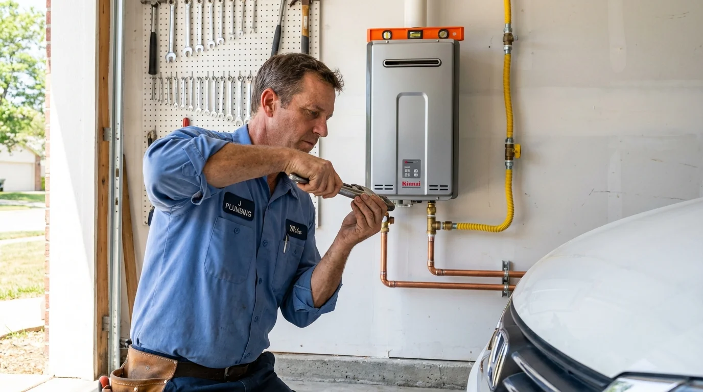 Tankless water heater installation by a Johns Plumbing LLC plumber in Chewelah